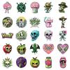 50 Original Personalized Decorative Stickers Green Skull Man Series Non-Repeating Decorative Stickers