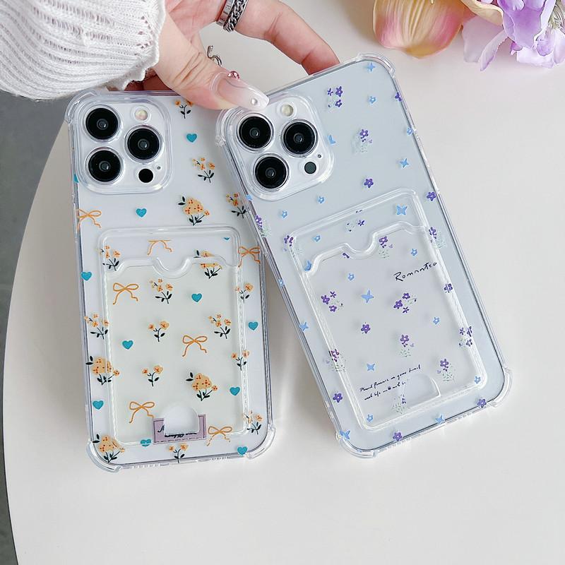 Flori Proaspete Imprimeu Floral TPU Moale Transparent Carcasă de Protecție Rezistentă la Șocuri Transparentă Acoperire Protectoare Completă pentru Spate