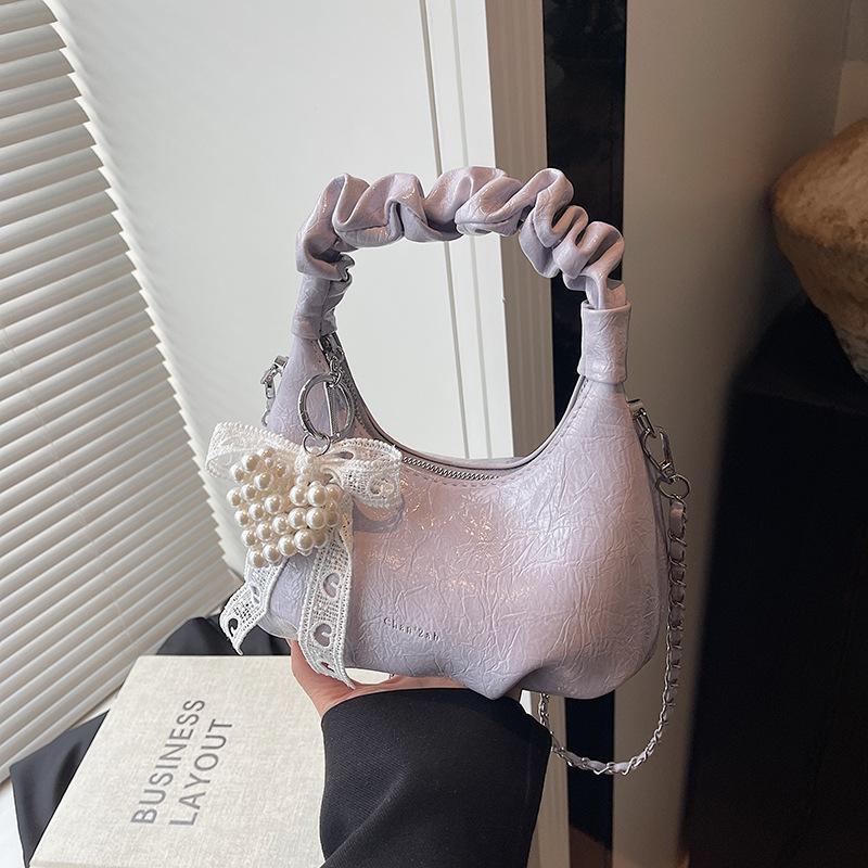 Original niche design chain silver underarm bag light luxury popular bag 2025 new women's messenger bag