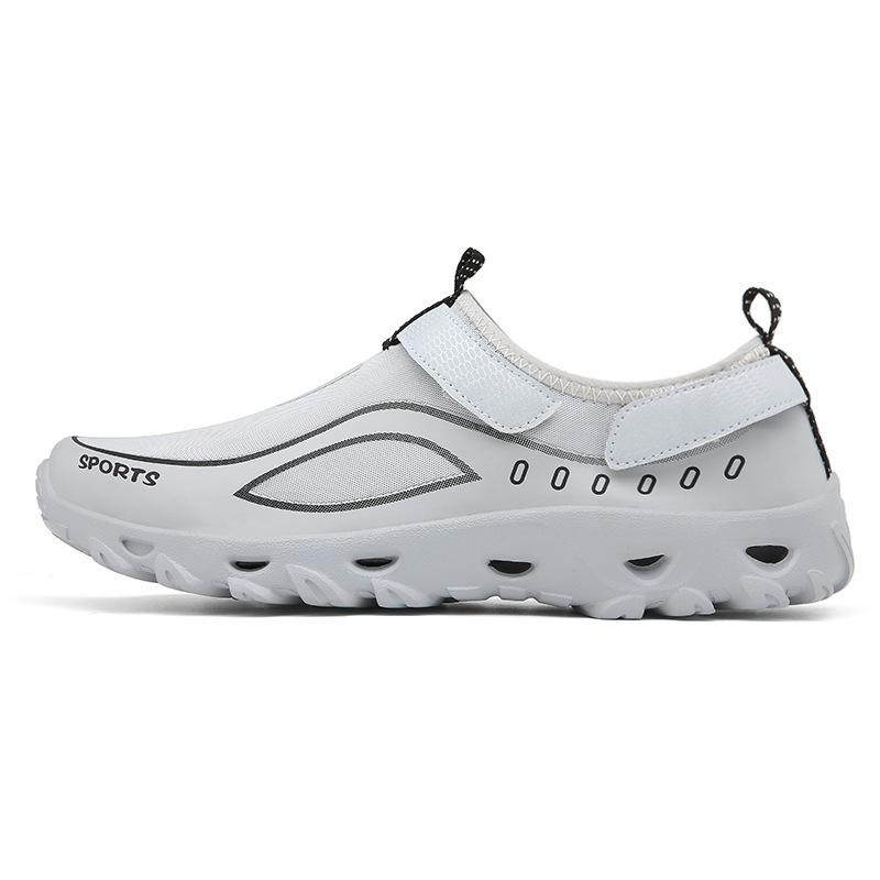 

Весенне-летние новые мужские низкие одинарные туфли, мужская обувь для активного отдыха, спортивная обувь для хайкинга, сетчатые туфли для ручья 39 белый