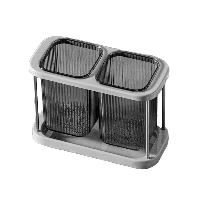 High-Grade Kitchen Chopstick Holder: Modern Storage Shelf & Draining Basket
