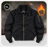 Men's Winter Fleece-Lined Bomber Jacket: High-End Fashion Outerwear for Cold Weather