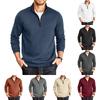 Men S Stand Collar Long Sleeve Zip Pullover Loose Sweatshirt