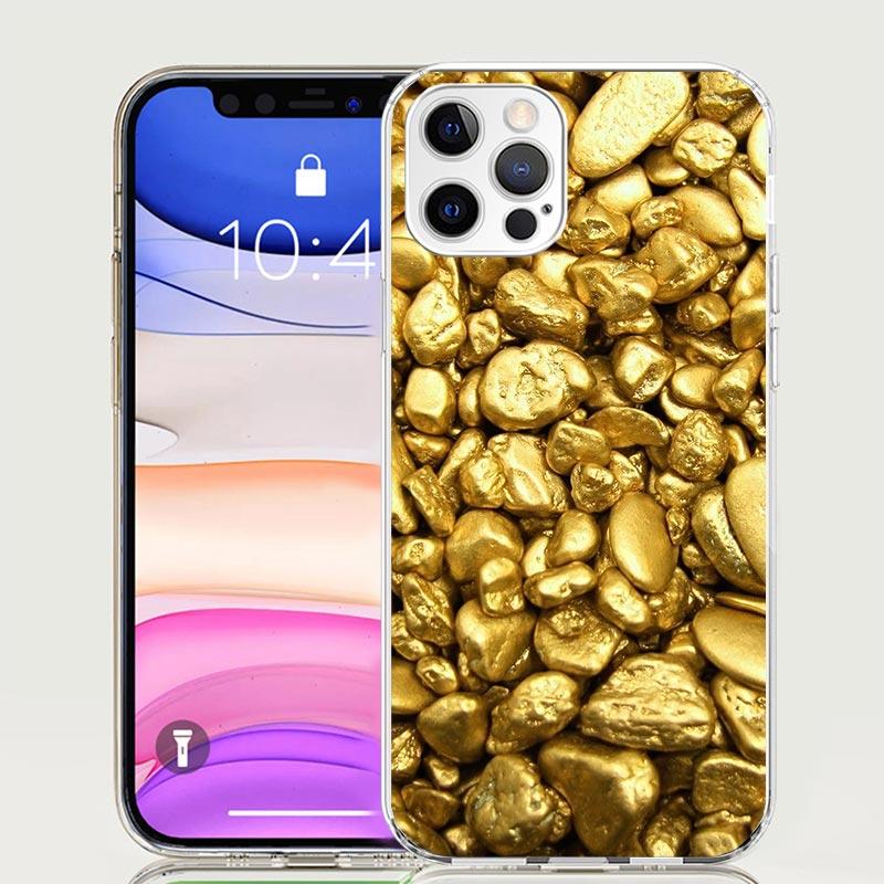 Fine Gold Pattern Printing Phone Case For iPhone 17 Air 16 15 Plus 11 14 Pro Max 13 Mini 12 7 8 + SE Pattern Art Customized Cove