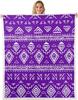 Navajo Pattern Blanket Tribal Design Fleece Throw Southwestern Decor Geometric Print Cozy Home Textile