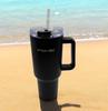 STEEL THERMAL MUG 1200ml WITH HANDLE AND STRAW KM-2172
