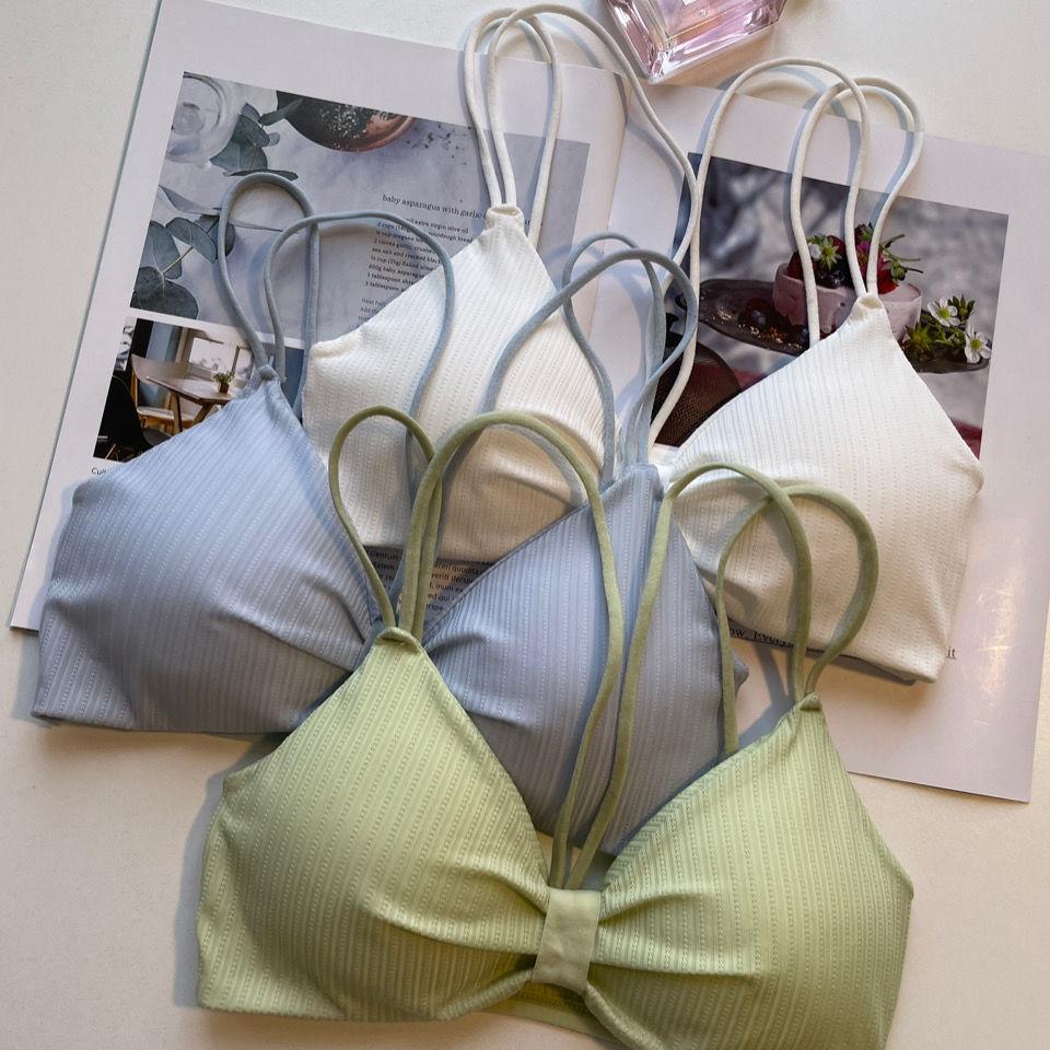 Breathable Summer Students For Underwear Soft Camisole For Women Wirefree Japanese Style Backless Bra