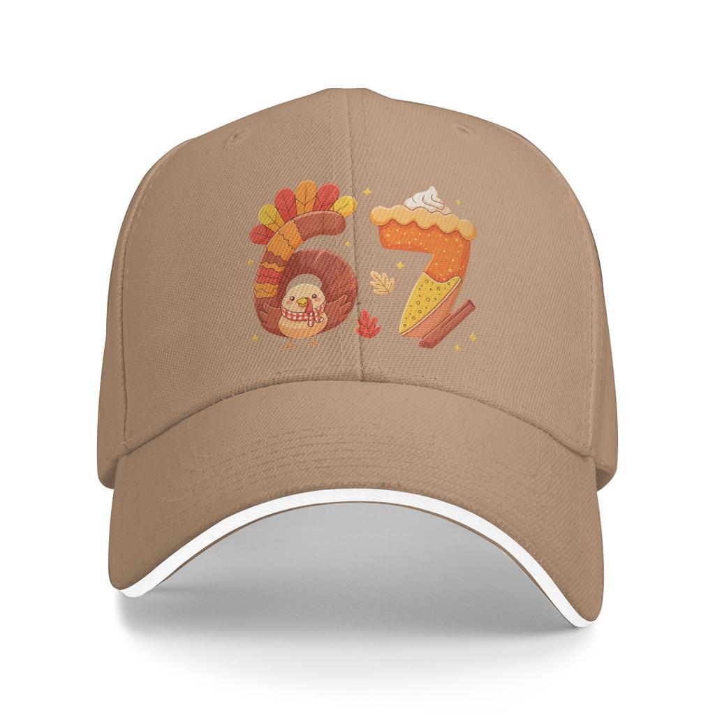 67 Meme Thanksgiving Turkey Day Funny Holiday Six Seven Sun Baseball Cap Summer Men Design Trucker Hat Stylish Baseball Caps