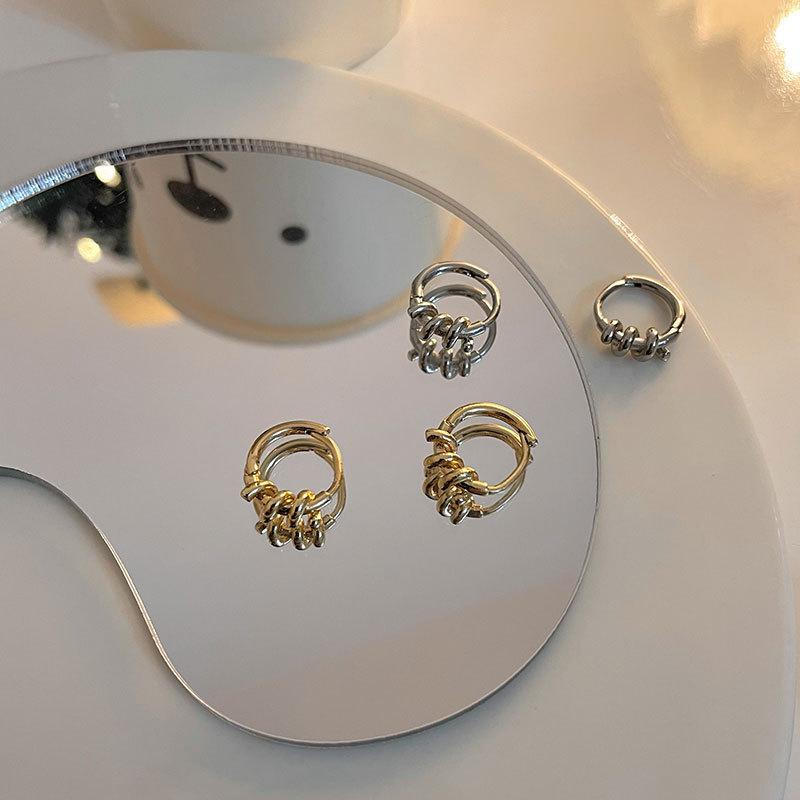 

Серьги-катушки из стерлингового серебра S925, простые серьги с женским дизайном меньшинства