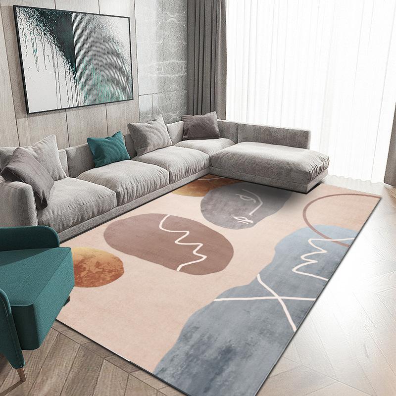 Simple Ins Living Room Light Luxury Large Area Carpet Living Room Decoration Home BB Rug Bedroom Blanket Square Soft Bath Mat