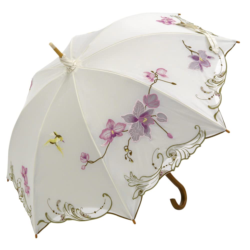 

Актриса Длинный Короткий Складной Магазин Полный Тепло УФ Лягушка Зонт для Солнечных и Дождливых Времен Специальный Двойной Полностью Вышитый Зонтик, Зонтик, Премиум, белый