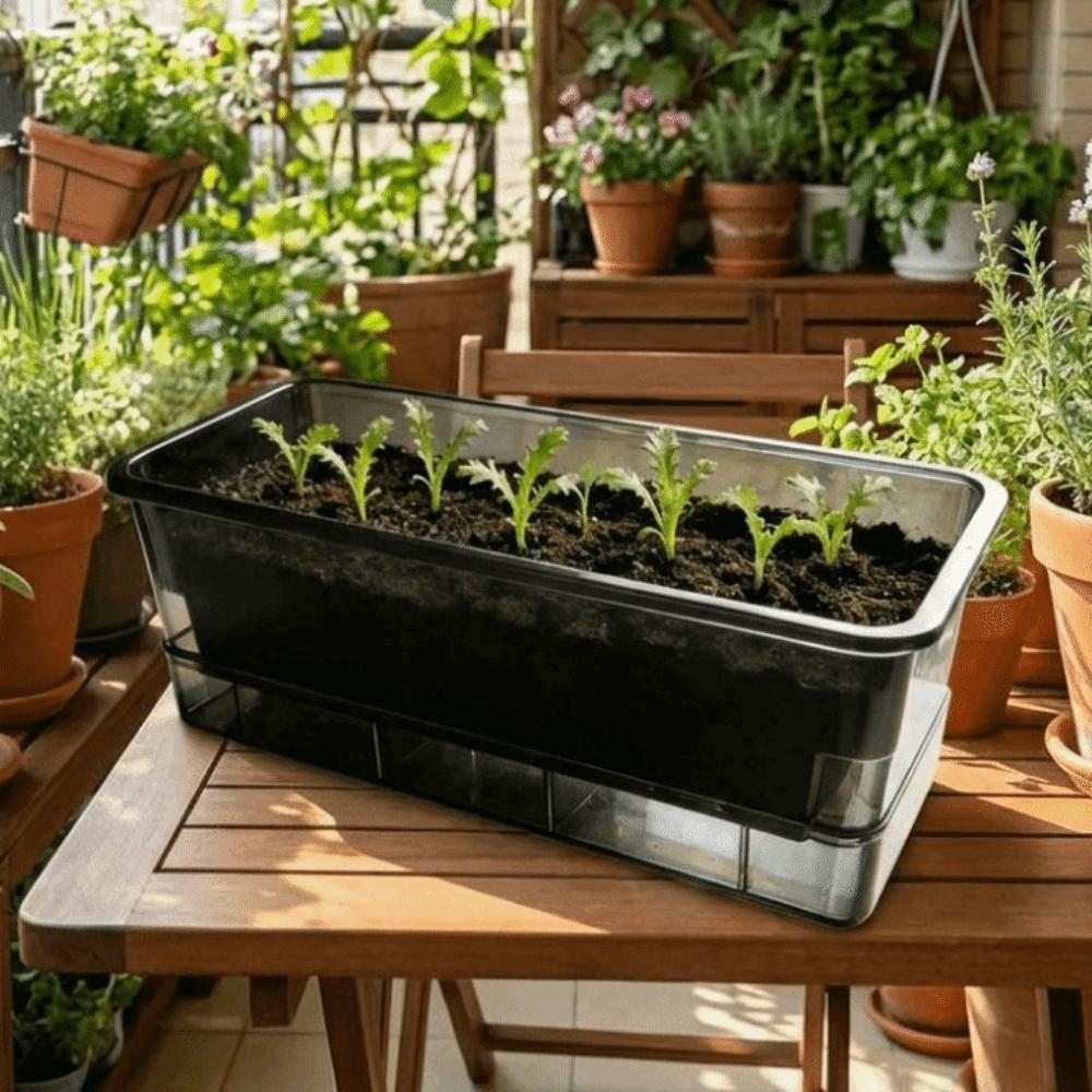 Plastic Hydroponic Plant Pots Self Watering Cultivation Box Plant Nursery Pot Planting Container Thicken Balcony Vegetable Pot