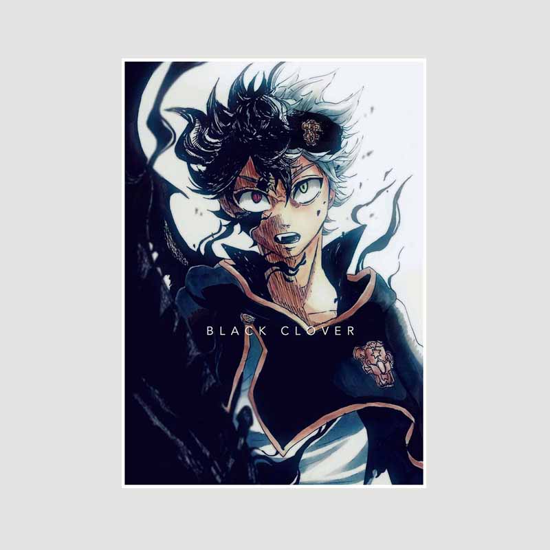 DIY Bar Home Decor Mural White Paper Classic Anime Black Clover Yami Posters HD Prints Living Room Decoration Painting Pictures Gifts