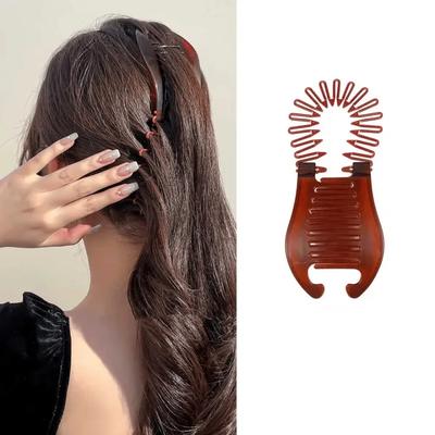 Hair Claw For Women Elastics Comb Banana Barrettes Clip Riser Claw Hair Accessories Fashion Plastic Flexible Styling Tools
