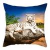 Tiger Lion Picture Pillow Case Animal Throw Cover For Home Bedroom Sofa Decorative Cushion