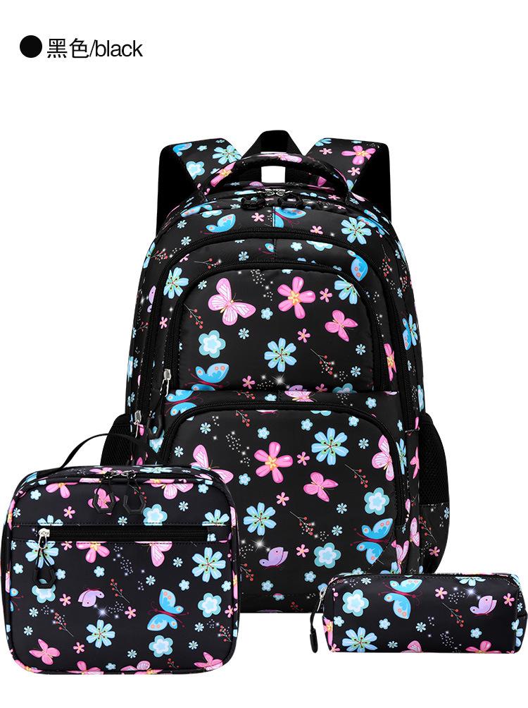 3pcs/set Cute Student Backpack Primary Schoolbag Rabbits and quicks and Kawaii Student Backpack Teenage Girls Handbag Rucksack