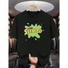Funny "I've Been Slimed!" Print T-Shirt for - Casual Round Neck Tee Suitable for Outfits & Summer Wear , Machine Washable Comfortable Top