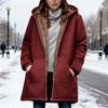 Women Winter Warm Fleece Jacket Sherpa Lined Hooded Coat Casual Long Full Zip Up Thicken with Pockets