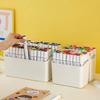 Desktop Stationery Storage Holder School Office Portable Pen Holder Hand Held Storage Box Large Capacity Sundries Storage Basket