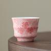 Pure hand-painted cherry blossom powder master cup high-end tea cup tea set exquisite girls tea cup high-end gift gift