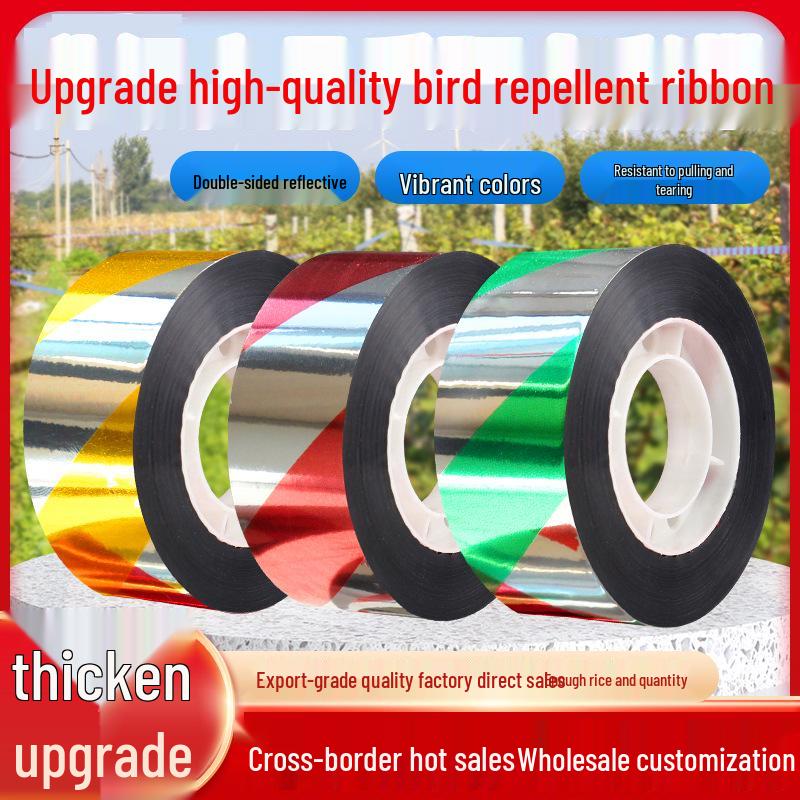 Reflektierendes Vogelschreckband – Buntes Laserband für den Außenbereich zur Vogelabwehr in Obstplantagen und auf Bauernhöfen
