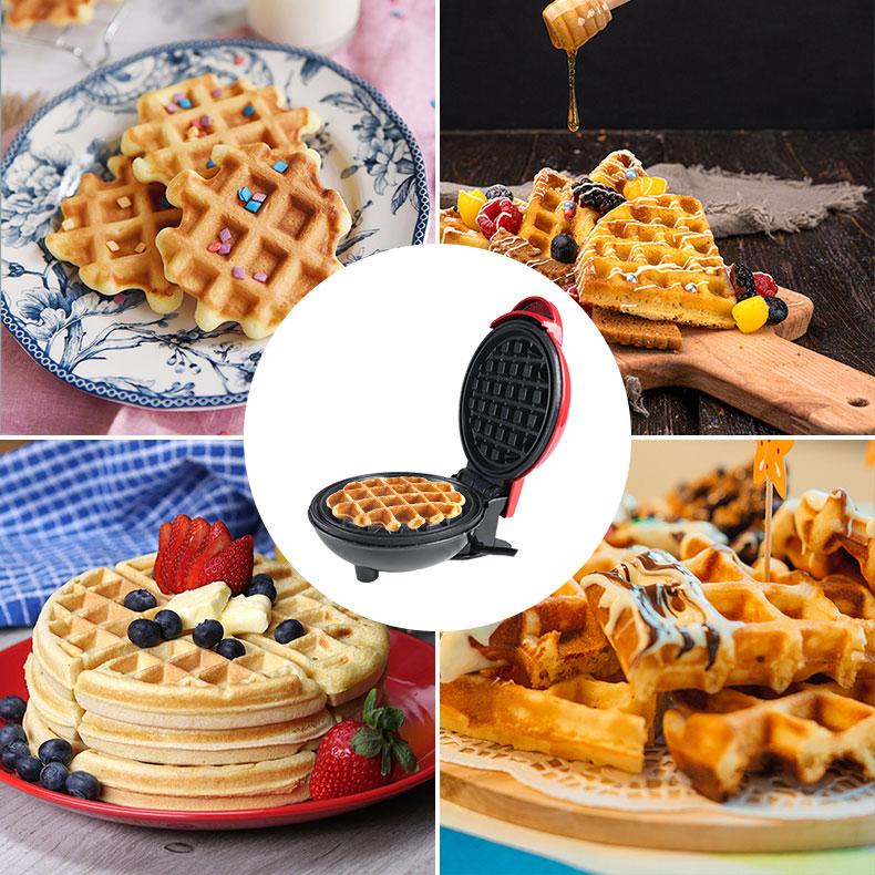 Mini elektrische Waffelmaschine Küche Kochutensilien Frühstück Dessert leichte Lebensmittelmaschine