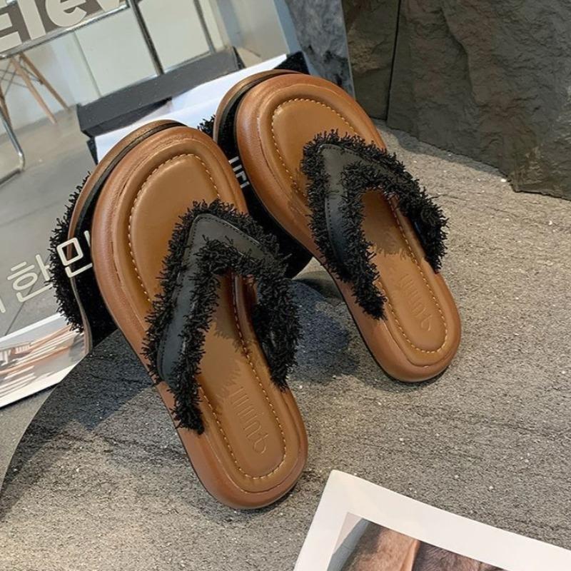 Fashion Women Roman Cool Slippers Retro Flip Flops Fashion Sandal Beach Versatile Shoes Vacation Casual Beach Flat Shoes Sandalias Mujer