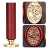 Halloween Seal Cylindrical Red Handle (handle + Brass Seal Head) Fire Lacquer Seal Set Handle Copper Head