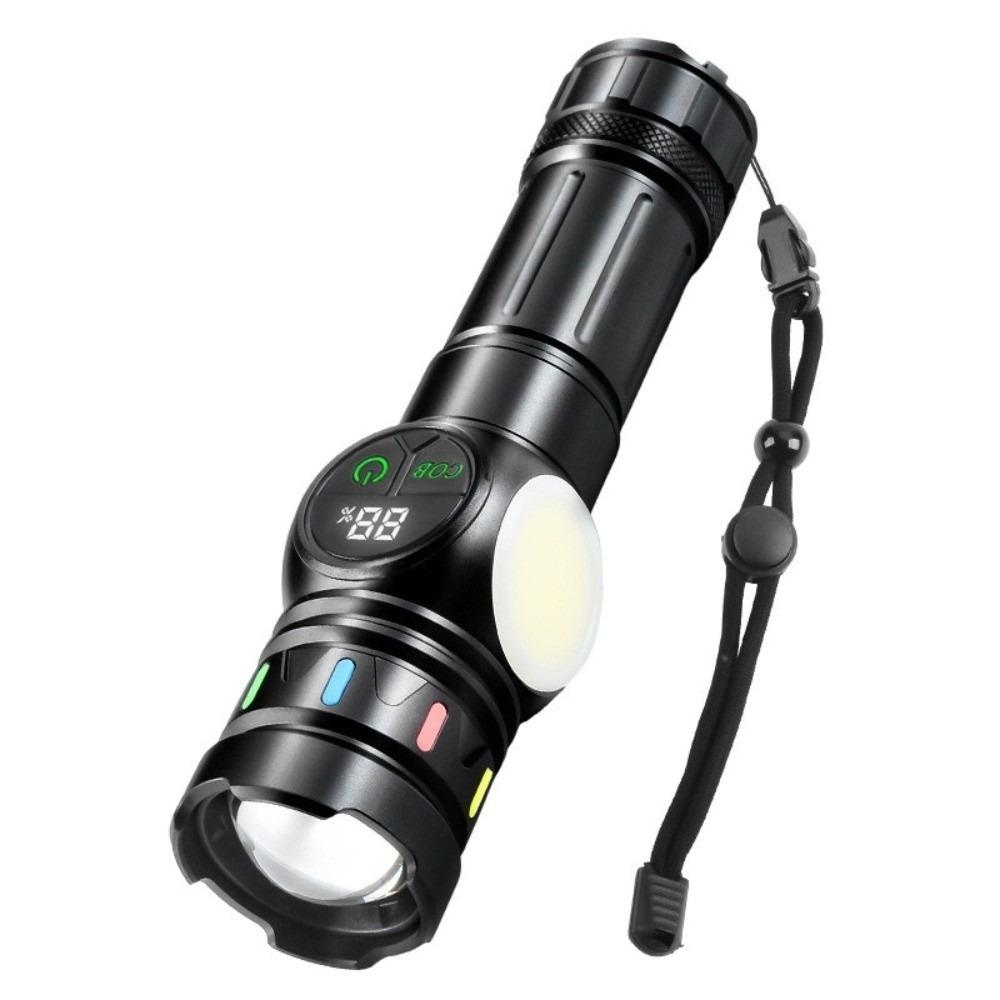 USB Rechargeable LED Flashlight Searchlight Waterproof Camping Light COB Side Lamp Magnetic attraction Portable Lighting Hiking