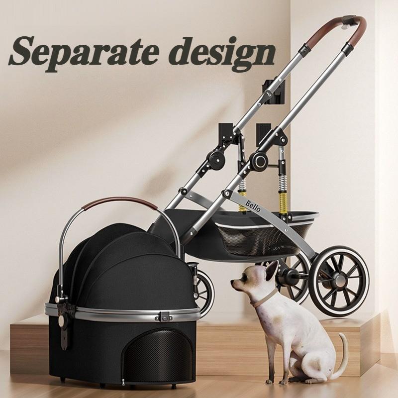 Aluminum Alloy Folding Pet Stroller Breathable Dog and Cat Travel Luxury Designer Bags Portable Puppy Carrier Dog Accessories