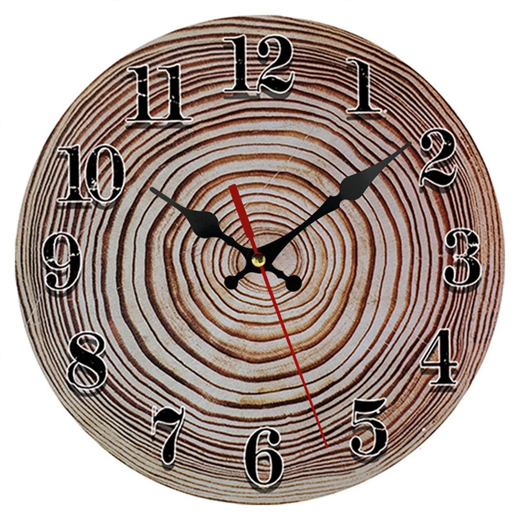 Vintage Wood Clock Hanging Clock Hanging Wall Supplies for Kindergarten School Classroom Decoration