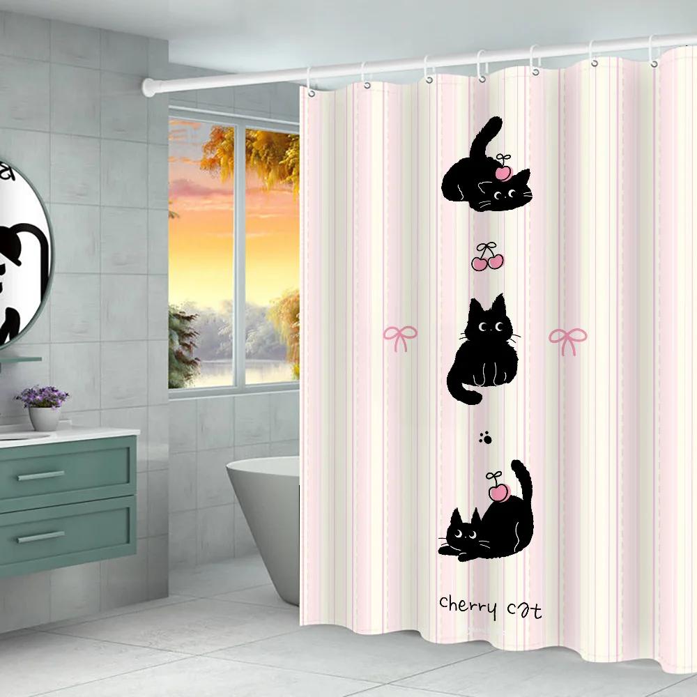 

Ванная комната Душевая занавеска Ванная комната Шторы для кошек для спальни Складные перегородки Аксессуары Водонепроницаемая ткань Вещи W90xH180cm