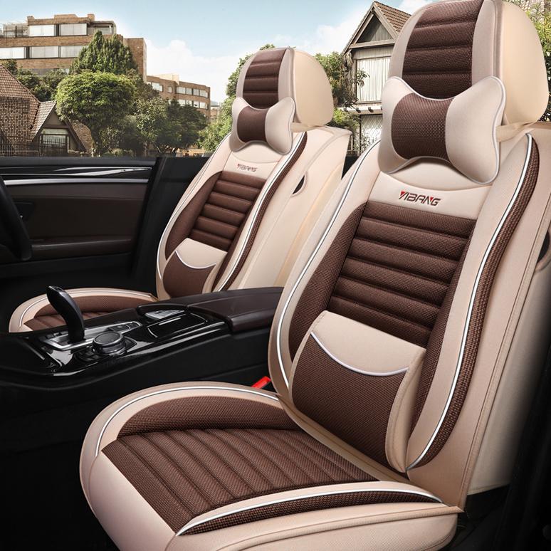 Four Seasons Full Coverage Linen Seat Covers for Geely GL, Emgrand EC7/GS, Binyue, Vision S1