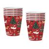 Reindeer Design Christmas Disposable Tableware Color Printed Party Dinnerware Set  Venue Decoration
