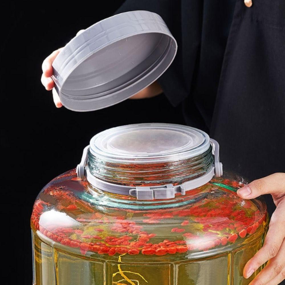 Home Use Glass Fermentation Jar Sealable Glass Bottle Container Sed Container  Home Kitchen