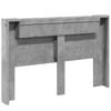 Headboard with Storage and LED Lighting Concrete Grey Wood Based Material