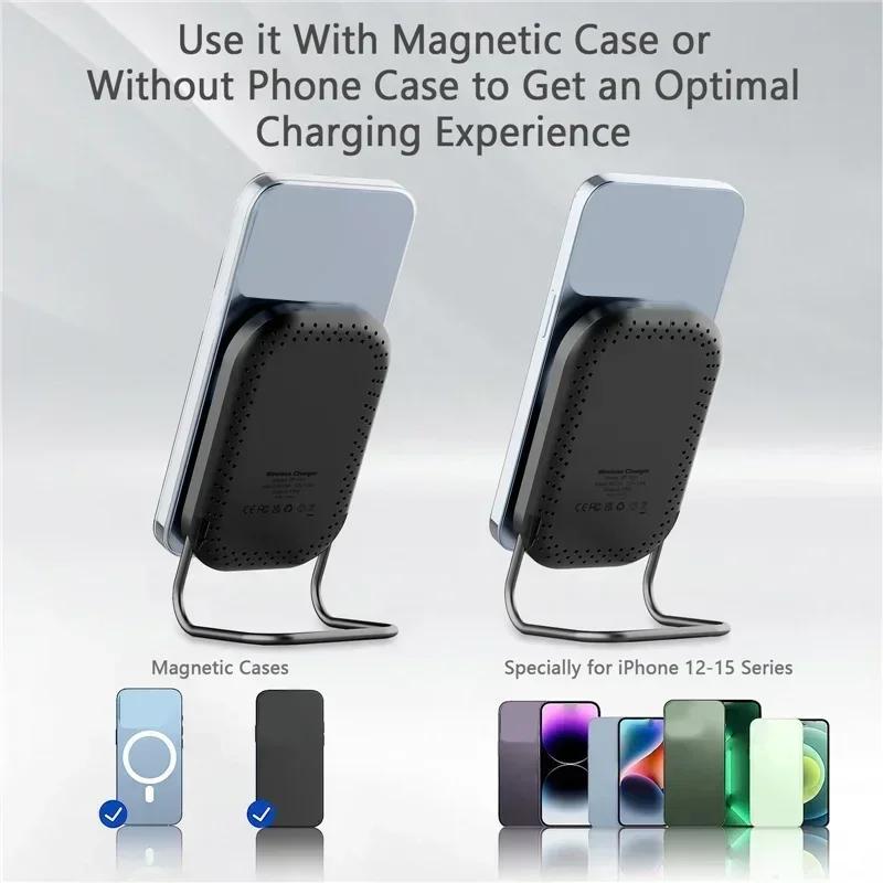 Magnetic Wireless Charger Stand Pad 30W Induction Fast Charging Station Holder for iPhone 16 15 14 Samsung S24 S23 Note Xiaomi