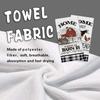 Farm Animals Kitchen Dish Towels Set of 2, Farmhouse Cow Rooster Barn Drying Hand Towel Baking Cooking Cloth, Homestead Tractor Sweet Home Decoration