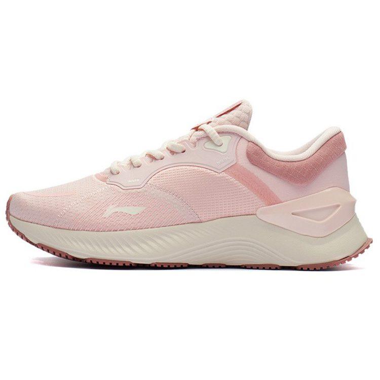 Li Ning YueYing Element Abrasion Resistant Breathable Low Top Running Shoes Women's Peach Orange Pink ARHR188-3