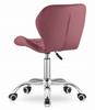 Avola Velvet Swivel Chair - Dark Pink