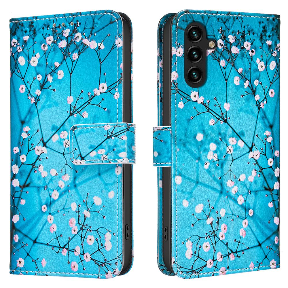 

For Samsung Galaxy A56 5G/A36 5G Case Wallet Stand Pattern Printing Phone Leather Cover Plum Blossom
