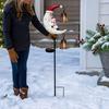Holiday Bell Hanging Garden Ornaments Solar Christmas Light, Santa Crescent Snowman Decorative Light with Stake, Seasonal Lawn Decorations Waterproof