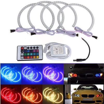 Anel de farol de flash é adequado para farol de 360 graus super brilhante LED branco BMW E 461 conjunto MM multicolor LED angel eye 5050 RGB flash farol