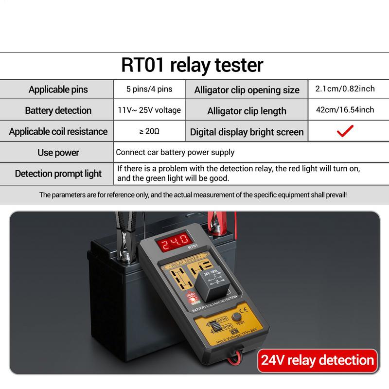 Autobatterietester Automobilmessgerät Diagnosewerkzeug Diagnose Professionell 12V/24V Scanner für Motorrad Roadtrip LKW