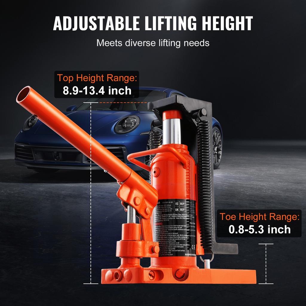 SucceBuy Hydraulic Toe Jack 2.5-10T On Toe Toe Jack Lift 5-20T On Top Lift Capacity Machine Jack Air Hydraulic Jack for Industry