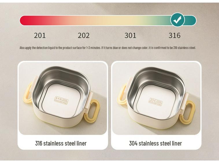 316 Multi-layer Stainless Steel Insulated Lunch Box for Office and School – Portable Bento with Lid