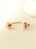 Minimalpiercing 14K Triangle Ball Curve Ring Piercing Earrings