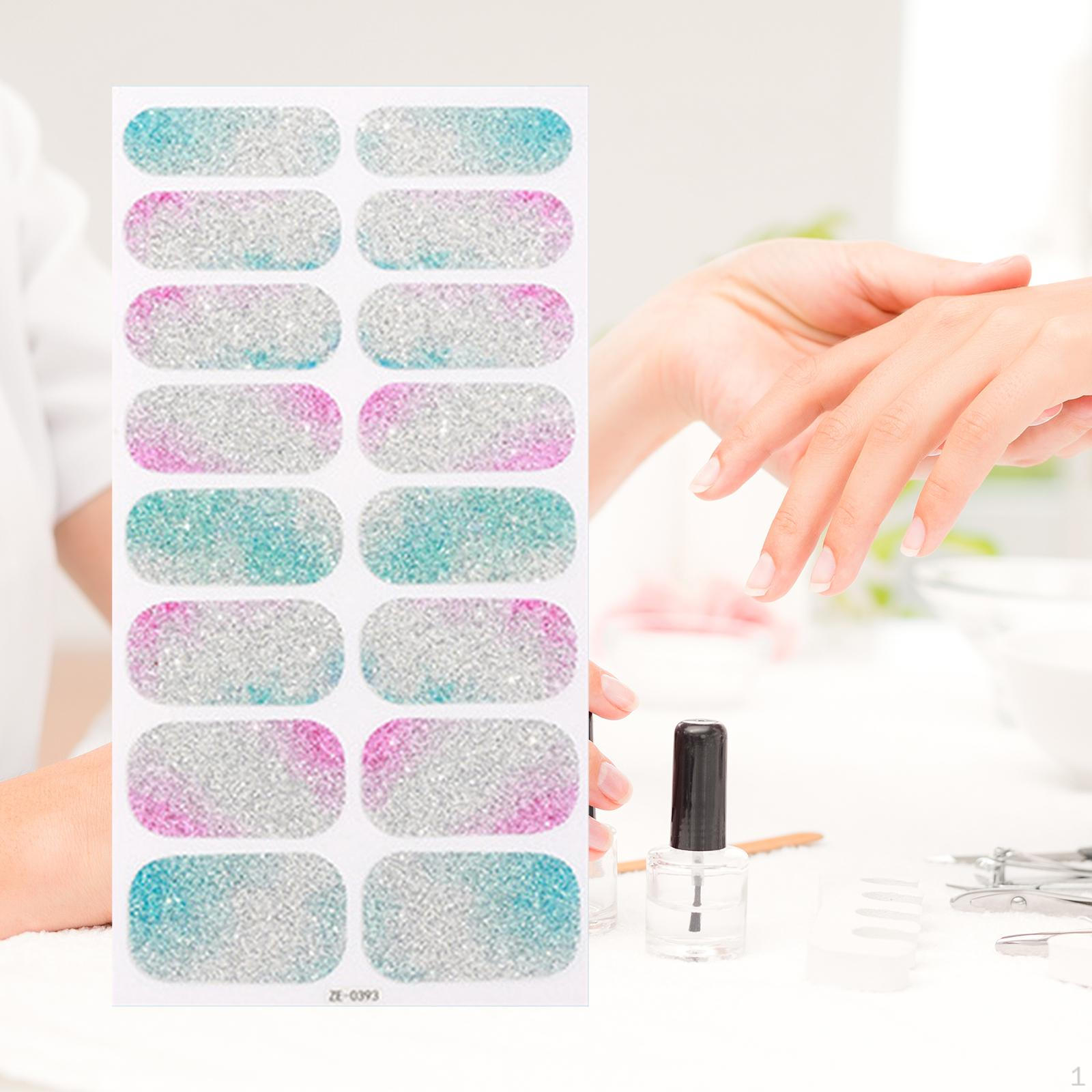 

16 штук гелевых наклеек для ногтей наклейки для ногтей полоски для полировки полуотвержденные накладки