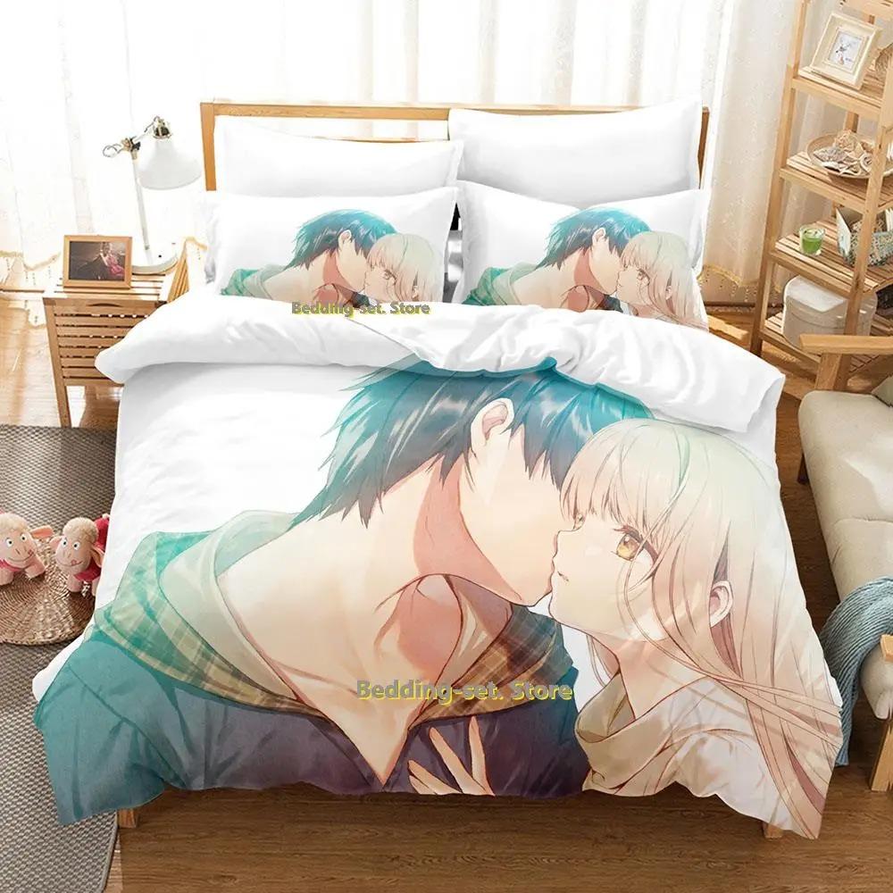 The Angel Next Door Spoils Me Rotten 3D Anime Bedding Set Kawaii Girls Duvet Cover Adult Kid Bedroom Decor