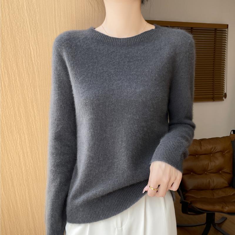 Women's Cashmere Sweater Qinghe Cashmere 30% Cashmere 70% Wool Autumn and Winter Pullover Warm and Fashionable
